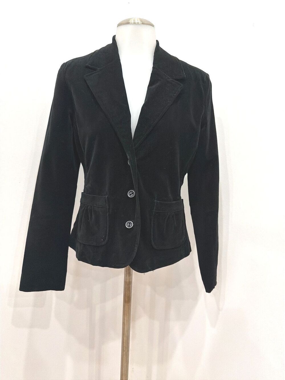 y2k women's vintage Jessica Black Velvet Blazer Size 6